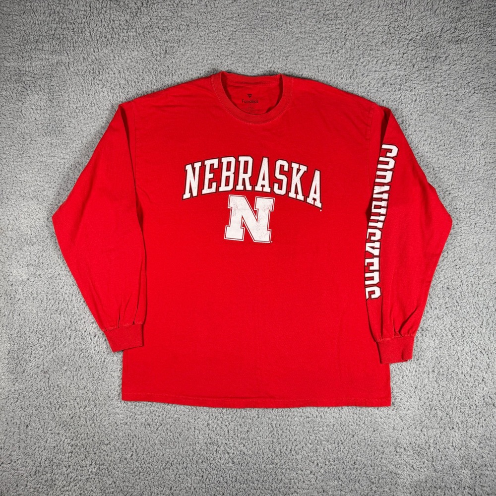 Nebraska Cornhuskers T-Shirt Size XL Red University College Logo